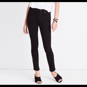 Madewell ISKO black 9" High Rise Skinny Jeans 27